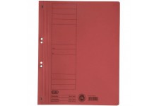 Lot de 50 : ELBA Chemise à oeillets en carton, rouge, rabat sur la face