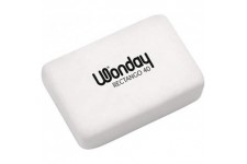 Lot de 40 : Wonday Gomme en plastique RECTANGO 40, blanc