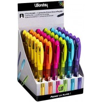 Lot de 36 : Wonday Stylo plume MIN'O, assorti, présentoir de 36