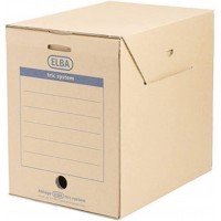 Lot de 6 : ELBA Boîte d'archives maxi tric System, marron nature