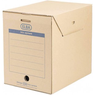 Lot de 6 : ELBA Boîte d'archives maxi tric System, marron nature