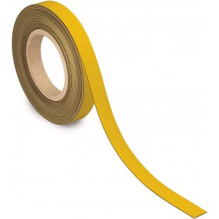 MAUL Ruban magnétique, 20 mm x 10 m, épaisseur: 1 mm, jaune