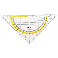 WEDO Equerre, flexible, hypoténuse 160 mm, transparent