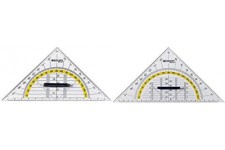 WESTCOTT Equerre géométrique, hypoténuse: 140 mm, poignée