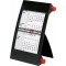 Rido/Idé 7038000203 3-Monatskalender Tischkalender 2023 1 Seite 3 Monate 11 X 18,3 Cm Plastique-Rahmen Drehknopf: Rouge 