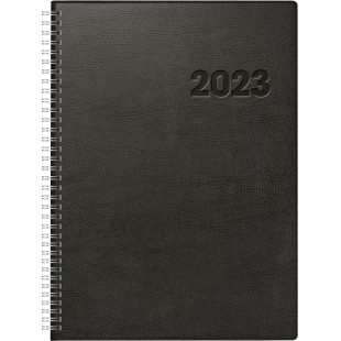 Rido/Idé 7027501903 Journalier Buchkalender 2023 Modell Conform 1 Seite 1 Tag Blattgröße 21 X 29,1 Cm Plastique-Einband Noir 