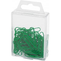 WEDO Trombones recouvertes de plastique, 27 mm, vert