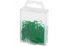 WEDO Trombones recouvertes de plastique, 27 mm, vert