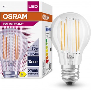 OSRAM Ampoule LED PARATHOM CLASSIC A, 7,5 Watt, E27, clair