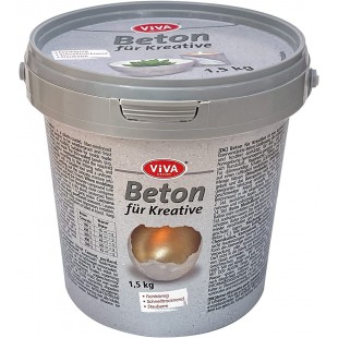 ViVA DECOR Béton pour créatifs, à grain fin, seau de 1,5 kg