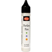 ViVA DECOR Stylo à perles, 28 ml, blanc glacé