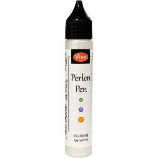 ViVA DECOR Stylo à perles, 28 ml, blanc glacé