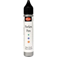 ViVA DECOR Stylo à perles, 28 ml, argent chromé