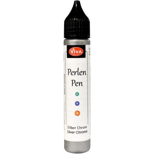 ViVA DECOR Stylo à perles, 28 ml, argent chromé