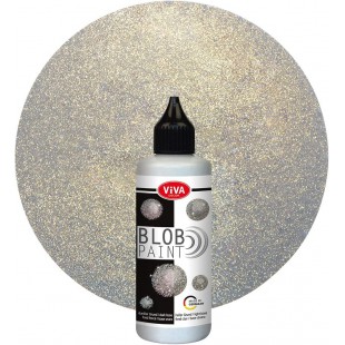 ViVA DECOR Blob Paint, 90 ml, paillettes d'argent