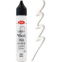 ViVA DECOR Candle Wachs Pen, 28 ml, blanc