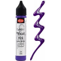 ViVA DECOR Candle Wachs Pen, 28 ml, violet