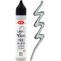 ViVA DECOR Candle Wachs Pen, 28 ml, argent