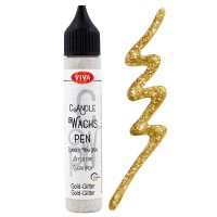 ViVA DECOR Candle Wachs Pen, 28 ml, paillettes d'or