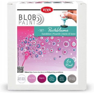 ViVA DECOR Set de peinture Blob Paint 'Pissenlit', 6 pièces