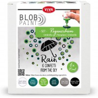 ViVA DECOR Set de peinture Blob Paint 'Parapluie', 6 pièces