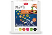 ViVA DECOR Set de peinture Blob Paint 'Poisson', 6 pièces
