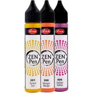 ViVA DECOR Stylo à perle Zen Pen 'Chaleur d'été', set de 3