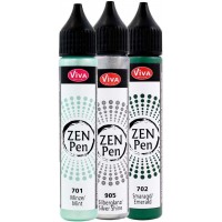 ViVA DECOR Stylo à perle Zen Pen 'Couleur du milieu',set de3