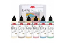 ViVA DECOR Peinture Blob Paint 'Modern Pastel', 6 pièces