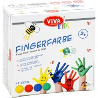 ViVA DECOR Peinture au doigt 'ViVA KIDS', set de 4 Basic