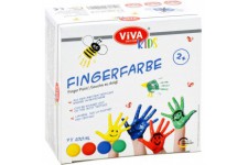 ViVA DECOR Peinture au doigt 'ViVA KIDS', set de 4 Basic