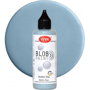 ViVA DECOR Peinture Blob Paint 90 ml, bleu nordique