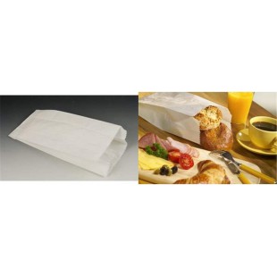 PAPSTAR Sachet à soufflet en papier, blanc