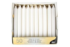 PAPSTAR Bougie de table, 21 mm, pack de 50 , blanc