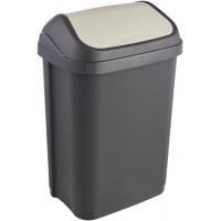 keeeper Poubelle 'swantje', 10 litres, anthracite / crème