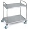 APS Chariot de service et de transport, 2 plateaux, inox