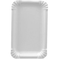 PAPSTAR Assiette en carton 'pure' rectangulaire, blanc