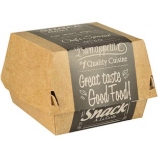 PAPSTAR Boîte à burger 'pure', dimensions: 90 x 155 x 155 mm