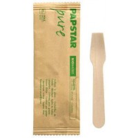 PAPSTAR Cuillère à glace en bois 'pure', longueur: 94 mm