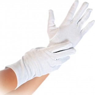 HYGOSTAR Gant en coton 'BLANC', S, blanc