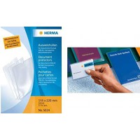 Lot de 25 : HERMA étui de poche, PP, 1 poche, 0,14 mm, transparent