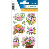 HERMA Sticker DECOR 'Pots de fleurs nostalgiques'