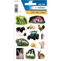 HERMA Autocollants DECOR 'Photo d'animaux de ferme'