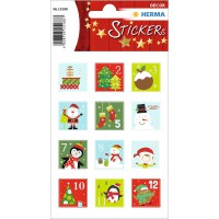 HERMA Autocollants de Noël DECOR chiffres calendrier Avent