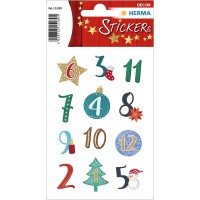 HERMA Autocollants de Noël DECOR chiffres calendrier Avent