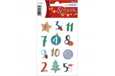 HERMA Autocollants de Noël DECOR chiffres calendrier Avent