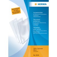 Lot de 25 : HERMA étui de poche, PP, 1 poche, 0,14 mm, transparent