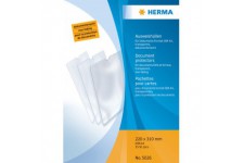 Lot de 25 : HERMA étui de poche, PP, 1 poche, 0,14 mm, transparent