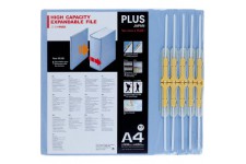 PLUS JAPAN Classeur d'archives ZEROMAMAX, A4 large, bleu