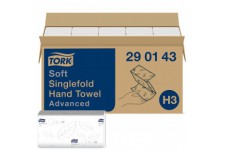 TORK Essuie-mains Singlefold, 226 x 230 mm, plié en V, blanc